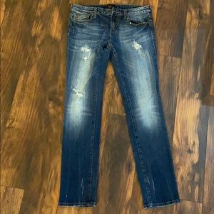 ReRock for Express skinny studded distressed jeans